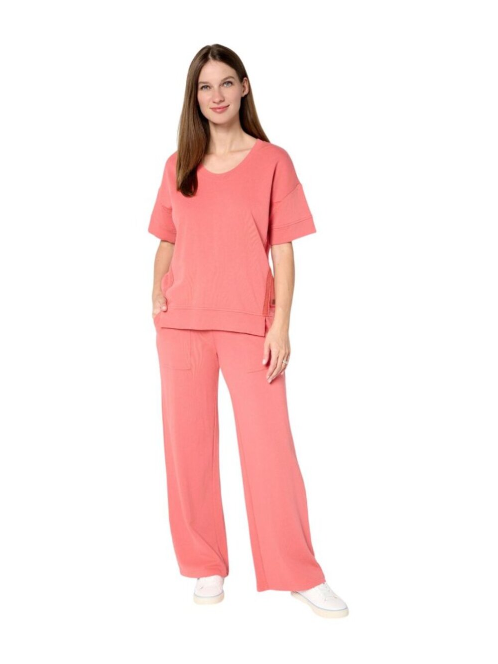 NEW Peace Love World Terry Pullover and Pant Set A692008 Faded Rose Pink P2XS